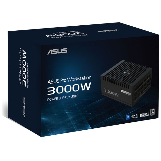 ASUS Pro WS Platinum, 80 PLUS Platinum power supply, modular, ATX 3.1, PCIe 5.1 - 3000 Watt image number 9