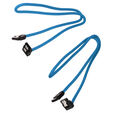 Corsair Premium Sleeved SATA-Kabel gewinkelt, blau 60cm - 2er Pack image number null