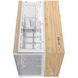Corsair 2500X Micro-ATX case, Tempered Glass - white, bamboo wood image number null