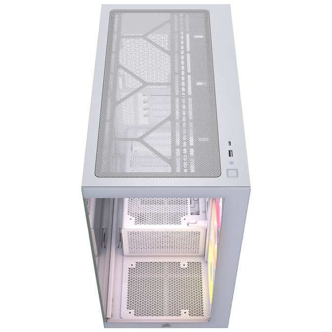 Corsair 2800X RS-R ARGB PC Case, Mini Case, mATX, Tempered Glass - including 3x 120mm Fans, White image number 2