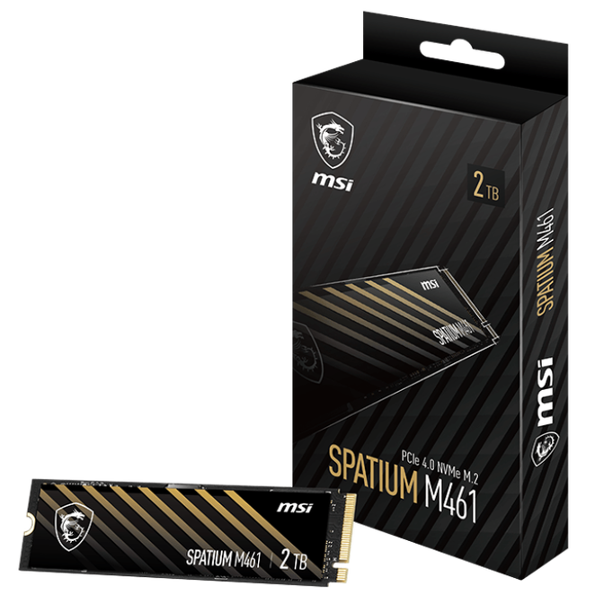 MSI Spatium M461 SSD, PCIe 4.0 M.2 Type 2280 - 2 TB image number 0