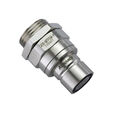 Koolance QD3 Quick Disconnect with Bulkhead straight male G1/4 inch female thread - no-spill, silver image number null