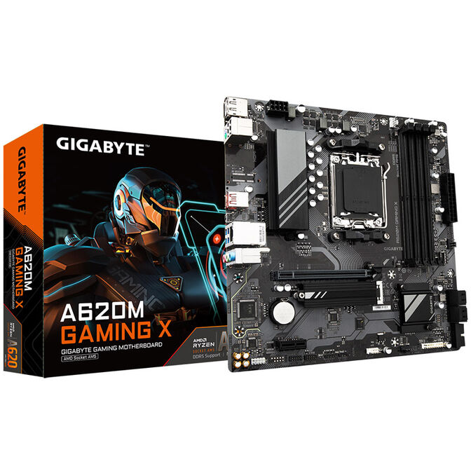 GIGABYTE A620M Gaming X motherboard, AM5 socket, AMD A620, Micro-ATX, DDR5 image number 0