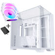 Lian Li O11 Vision Compact - white + 3x UNI FAN SL-INF 120 ARGB Reverse Blade PWM fans - 120mm image number null
