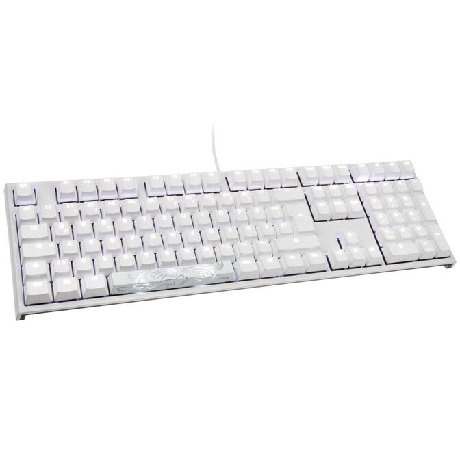 Ducky One 2 White Edition PBT Gaming Tastatur, MX-Blue, wei&szlig;e LED - wei&szlig; image number 0
