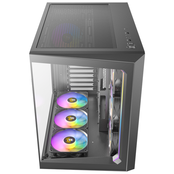 Antec C5 Computer Case, Mid-Tower, ATX, RGB, Tempered Glass - black image number 13