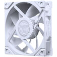 PHANTEKS "4-Pack" 1x M25 Gen2 PWM D-RGB Fan & 3-Pack Reverse Blade Fans, 120mm - White image number null