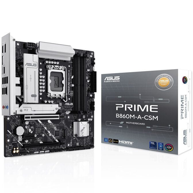 ASUS Prime B860M-A Mainboard, Sockel LGA 1851, Intel B860, Micro-ATX, DDR5 image number 0