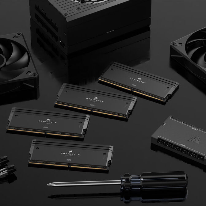 Corsair Dominator Titanium DDR5-7200 RAM, CL34, XMP - 32 GB Dual-Kit, schwarz image number 8