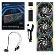 Lian Li UNI FAN SL Wireless LCD L&uuml;fter, ARGB, PWM, 3er-Pack inkl. Controller - Reverse Blade, 120 mm, schwarz image number null
