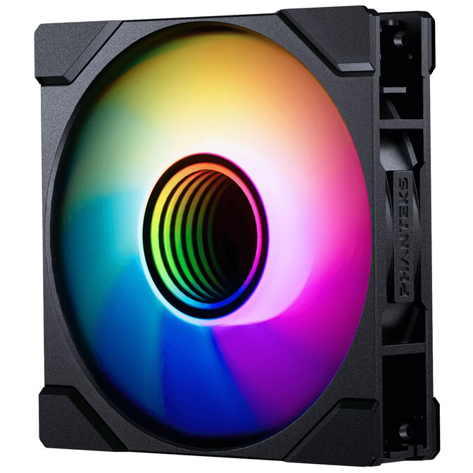 PHANTEKS M25 Gen2 PWM D-RGB Fan, 3-Pack - Reverse Blade, 120mm, Black image number 2