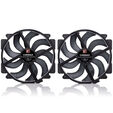Noctua NF-A14X25r G2 PWM Sx2-PP chromax.black L&uuml;fter, LCP - schwarz, 140mm, 2er-Pack image number null