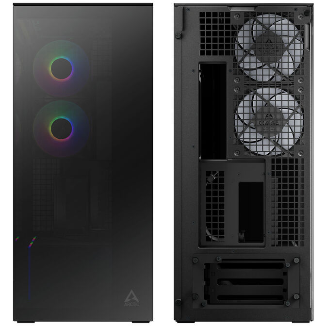 ARCTIC Xtender PC-Geh&auml;use, Midi-Tower, E-ATX, RGB, Tempered Glass - inklusive vertikaler GPU-Halterung & Riser-Kabel, schwarz image number 3