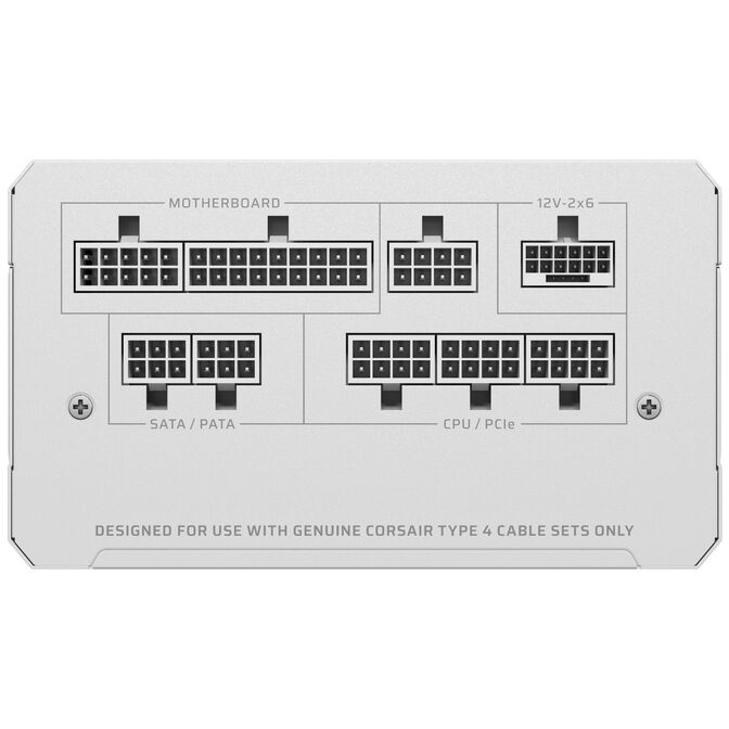 Corsair RMe Series RM1000e 80 PLUS Gold Power Supply, modular, ATX 3.1, PCIe 5.1 - 1,000 Watts, white image number 6