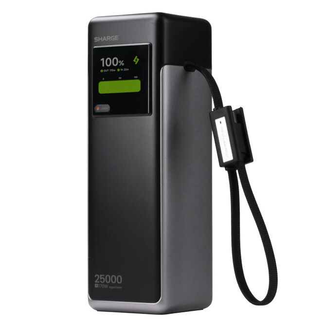 SHARGE HyperTower Powerbank 170 25 000 mah  - Black image number 1