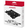 AXAGON RHD-435 Halterahmen f&uuml;r 4x 2,5"/2x 2,5" + 1x 3,5" im 5,25" Slot - schwarz image number null