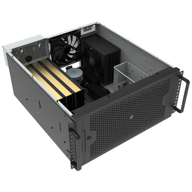 SilverStone RM53-502 Server-Geh&auml;use, Rackmount, SSI-EEB, Mesh - schwarz image number 3
