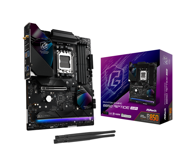 ASROCK B850 Riptide WiFi Mainboard, Sockel AM5, AMD B850, ATX, DDR5 image number 0