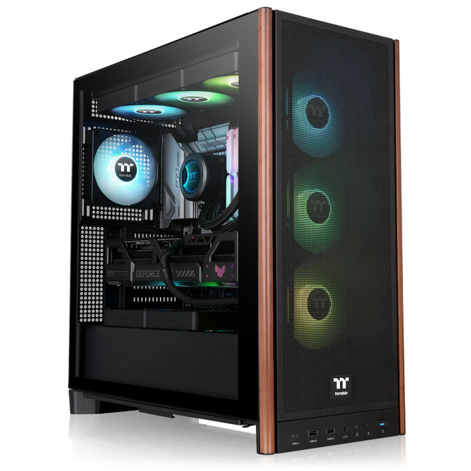Thermaltake S370 WS PC Case, Mid-Tower, E-ATX, Tempered Glass - black image number 1