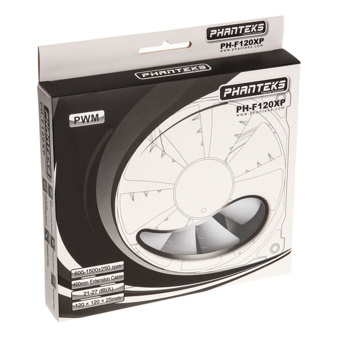PHANTEKS PH-F120XP L&uuml;fter, PWM - 120mm, schwarz/wei&szlig; image number 4