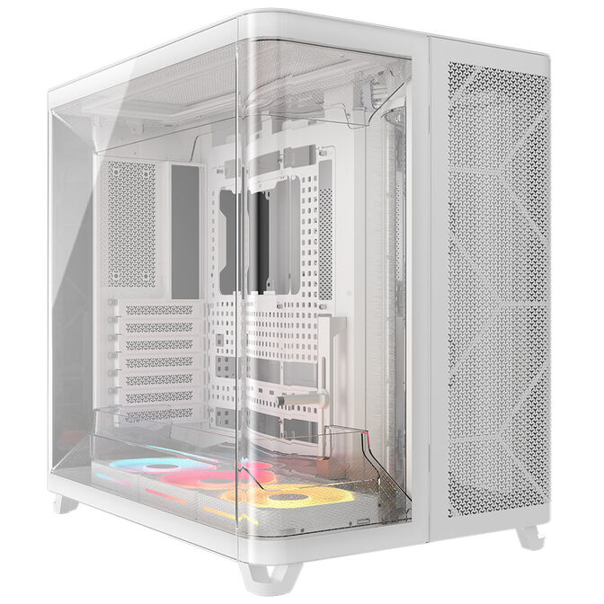 Corsair AIR 5400 LX-R LINK PC-Geh&auml;use, Midi Tower, Tempered Glass, RGB - 3x 120-mm-L&uuml;fter inklusive, wei&szlig; image number 0