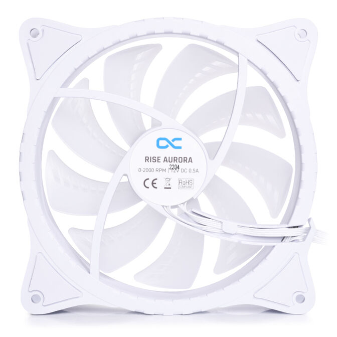 Alphacool Rise Aurora PWM-L&uuml;fter - 140mm, wei&szlig; image number 2
