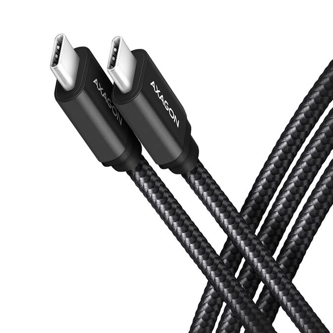 AXAGON BUCM2-CM15AB Ladekabel USB-C zu USB-C 2.0, 1,5 m, PD 240 W 5 A, ALU - Schwarz image number 0