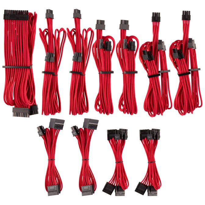 Corsair Premium Pro Sleeved Cable Set (Gen 4) - red image number 0