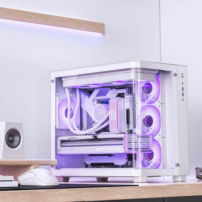 Jonsbo TK-3 Geh&auml;use, Midi-Tower, ATX, Tempered Glass - wei&szlig; image number 1
