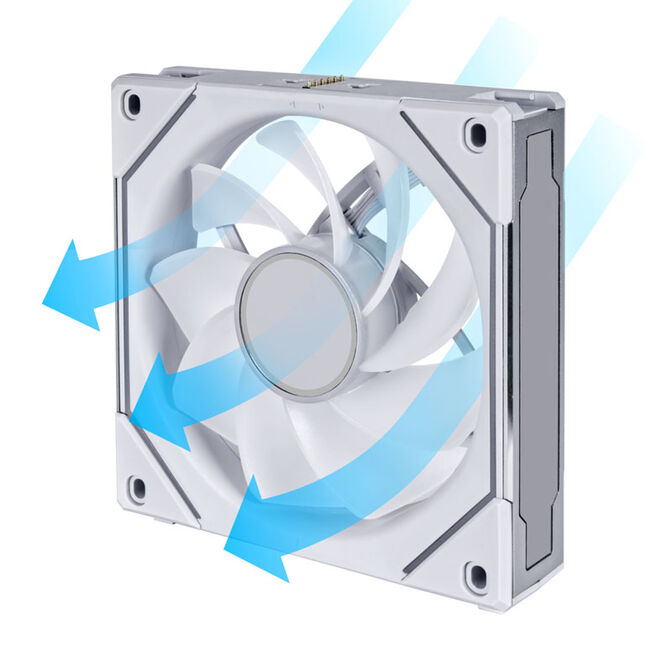 Lian Li O11 Vision Compact - white + 3x UNI FAN SL-INF 120 ARGB Reverse Blade PWM fans - 120mm image number 12