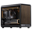 Jonsbo D33 Wood PC-Geh&auml;use, Micro-ATX Geh&auml;use, mATX, Tempered Glass - schwarz, Holz image number null