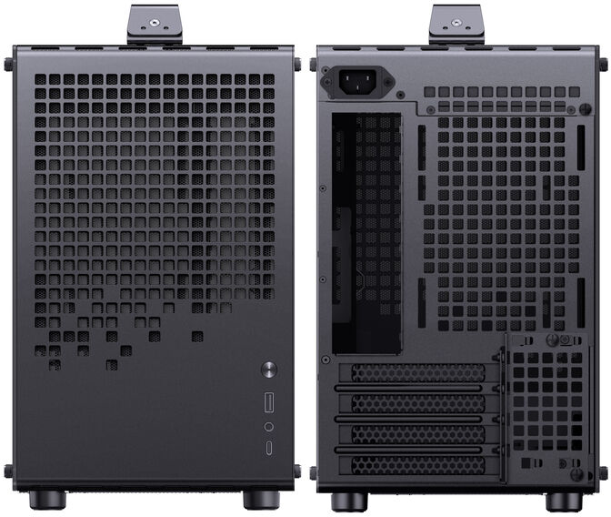 Jonsplus Z20 Mesh PC-Geh&auml;use, Mini Tower, Micro-ATX, mit Tragegriff - schwarz image number 6