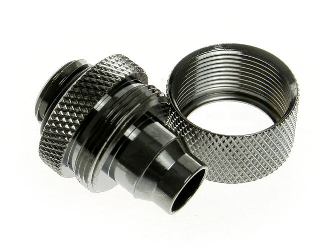 Bitspower Anschluss gerade G1/4 Zoll AG auf 16/10mm - schwarz gl&auml;nzend image number 2