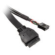 Akasa Internes USB 3.0/2.0 auf externes USB-C und 2x USB 2.0 Typ-A Adapterkabel - 40cm, schwarz image number null