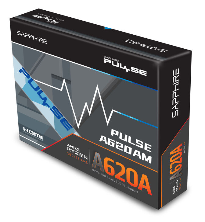Sapphire Pulse A620AM Motherboard, Socket AM5, AMD A620, mATX, DDR5 image number 2