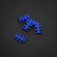 King Mod Service 6-Slot Kabelkamm 4mm gro&szlig; - blau - 5er Set