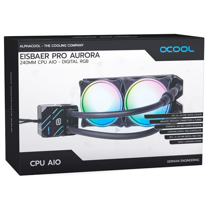 Alphacool Eisbaer Pro Aurora 240 AIO Cooler, D-RGB - 240mm image number 9