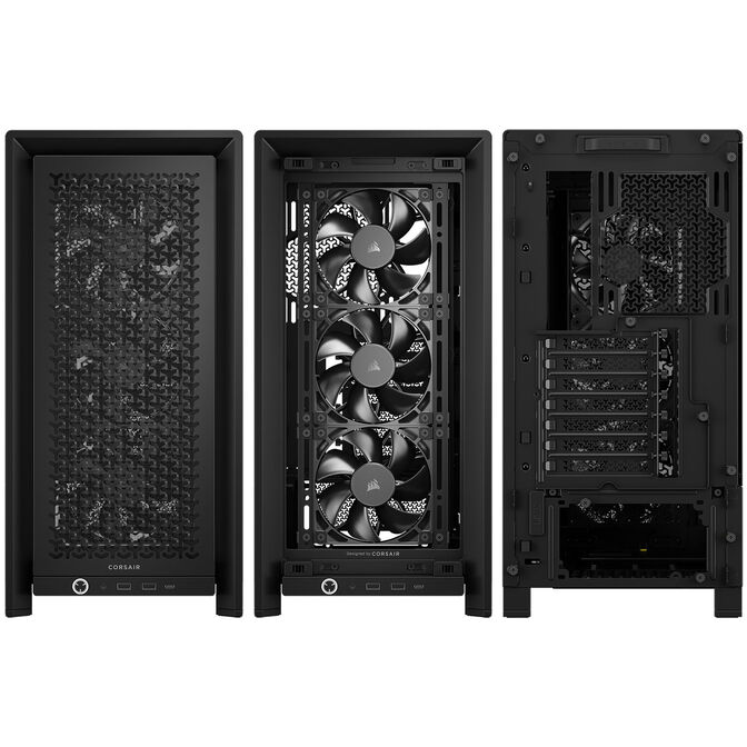 Corsair Frame 4000D RS PC case, Mid Tower, E-ATX, Tempered Glass - black image number 7