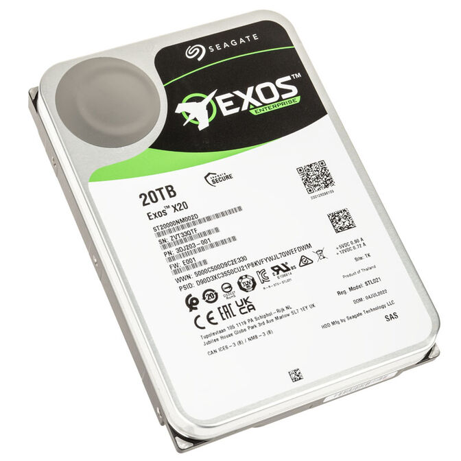 Seagate Exos X20 HDD, SAS, 7200 U/min, 3,5 Zoll - 20 TB image number 0
