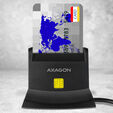 AXAGON CRE-SM2 USB Smart Card and SD/microSD/SIM Card Reader - USB 2.0 image number null