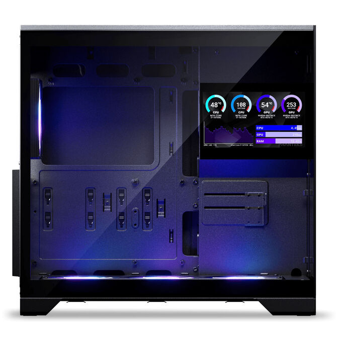 Phanteks XT V5 LCD PC-Geh&auml;use, Midi-Tower, ATX, 7-Zoll-LCD, Tempered Glass - schwarz image number 3