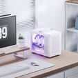 Jonsbo C6 MAX PC case, mini case, Micro-ATX, Tempered Glass - white image number null