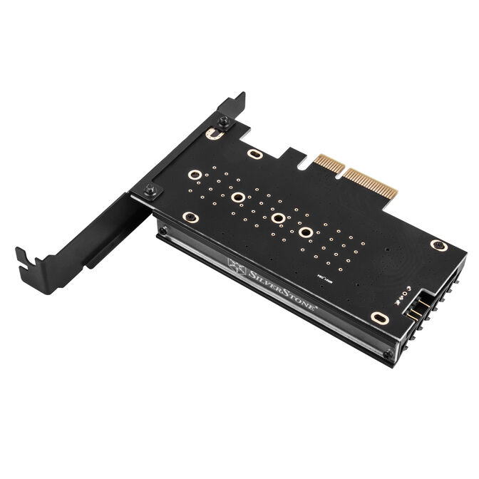 SilverStone SST-ECM24-ARGB - PCI-E Gen4 Erweiterungskarte zu M.2 (NGFF) - mit K&uuml;hler, ARGB image number 3