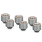 Thermal Grizzly DeltaMate Extender Fitting - MF14, matt nickel, 6er-Pack