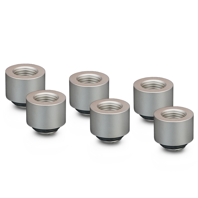 Thermal Grizzly DeltaMate Extender Fitting - MF14, matt nickel, 6er-Pack image number 0