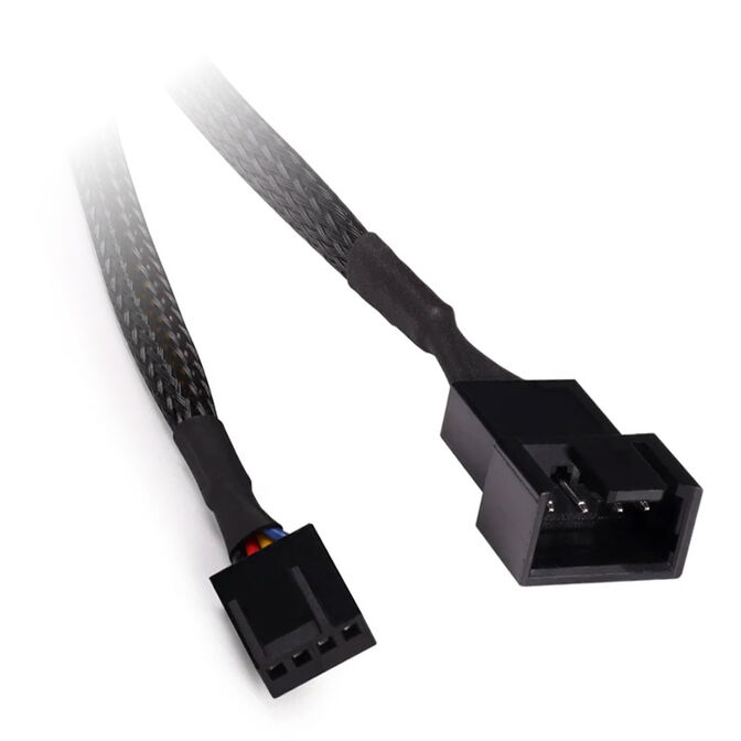 Alphacool L&uuml;fterkabel 4-Pin auf 4-Pin Verl&auml;ngerung 60cm - schwarz image number 1