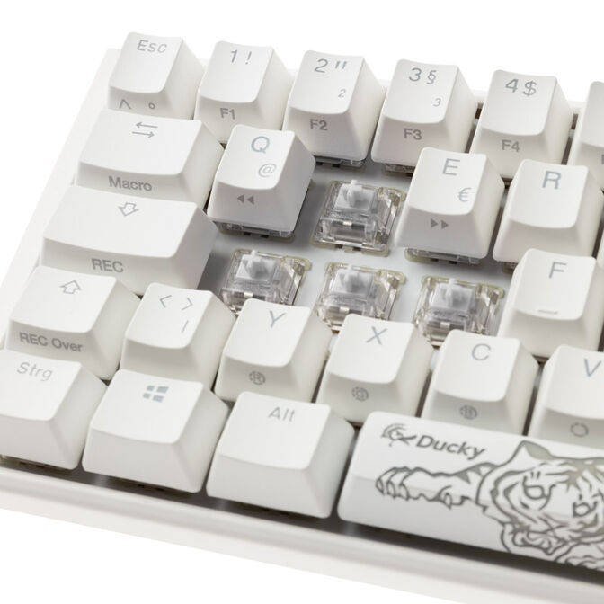 Ducky One 3 Classic Pure White Mini Gaming Keyboard, RGB LED - MX-Clear image number 4