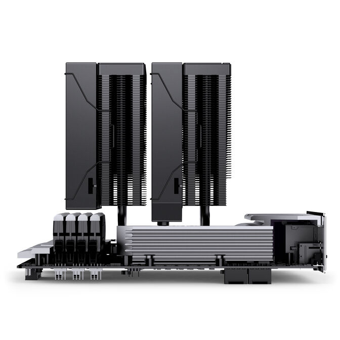 Jonsbo CA90 CPU-K&uuml;hler, Dual-Tower, 1 x 130mm / 1 x 120mm, PWM, ARGB - schwarz image number 14