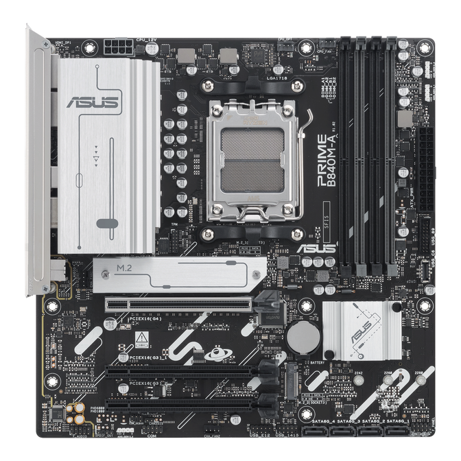 ASUS PRIME B840M-A Mainboard, Sockel AM5, AMD B840, Micro-ATX, DDR5 image number 1