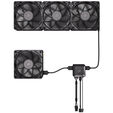 Corsair iCUE LINK RX120 MAX Series, PWM L&uuml;fter, 3er Pack - 120mm, schwarz image number null
